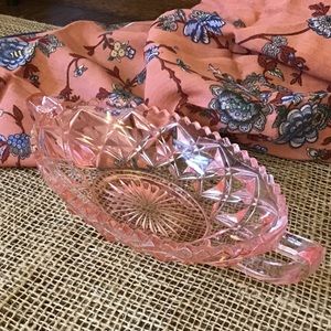 Vintage Pink Depression Glass Dish